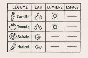 plan potager permaculture legumes