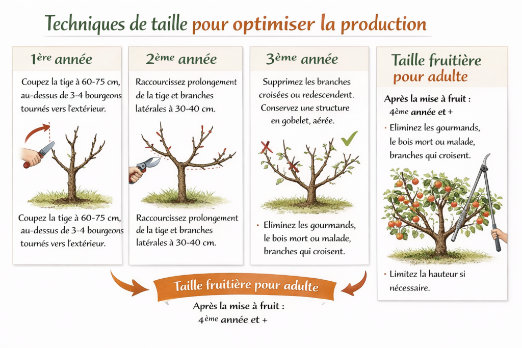Techniques de taille pour optimiser la production