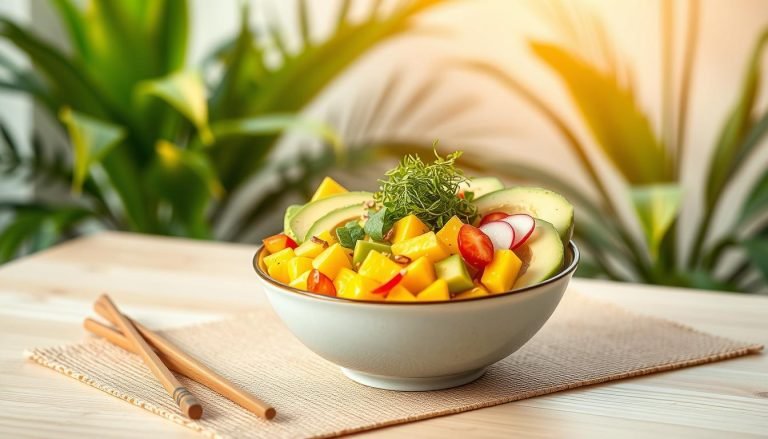poke bowl  avocat mangue recette
