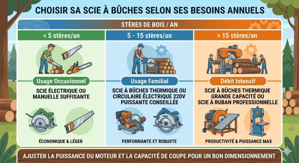 Comment bien choisir une scie à bûches