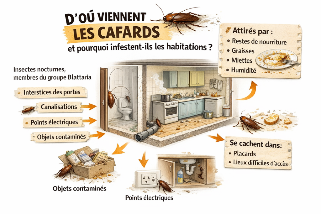 Comment reconnaître une infestation de cafards
