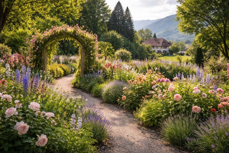 Le jardin anglais revisité en Suisse : harmonie entre esthétique florale et climat vaudois