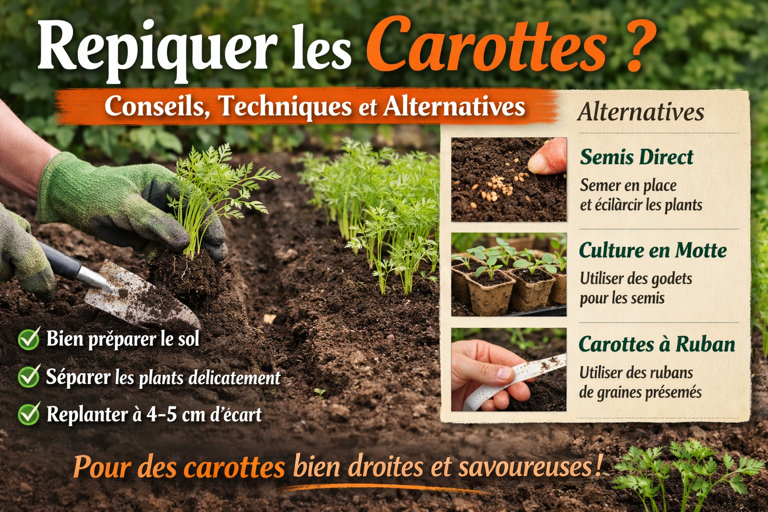 Peut-on Repiquer les Carottes image
