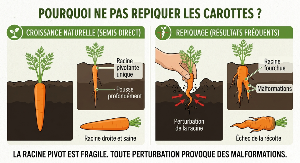 Repiquage des carottes  est-ce une bonne idée pour votre potager 
