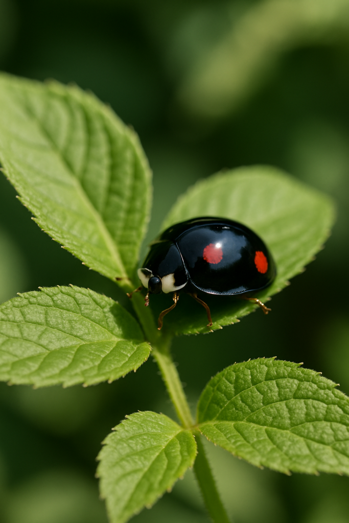 Coccinelle noire identification et différences — free download