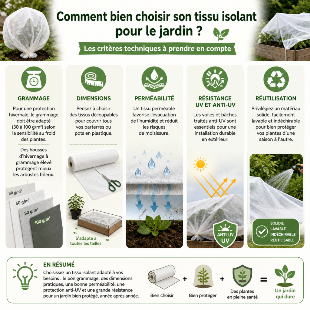 Comment bien choisir son tissu isolant pour le jardin 