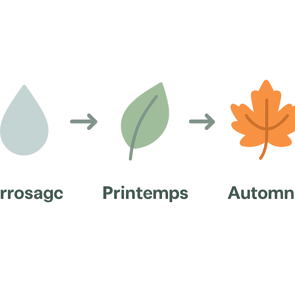 Les saisons idéales (printemps, automne)