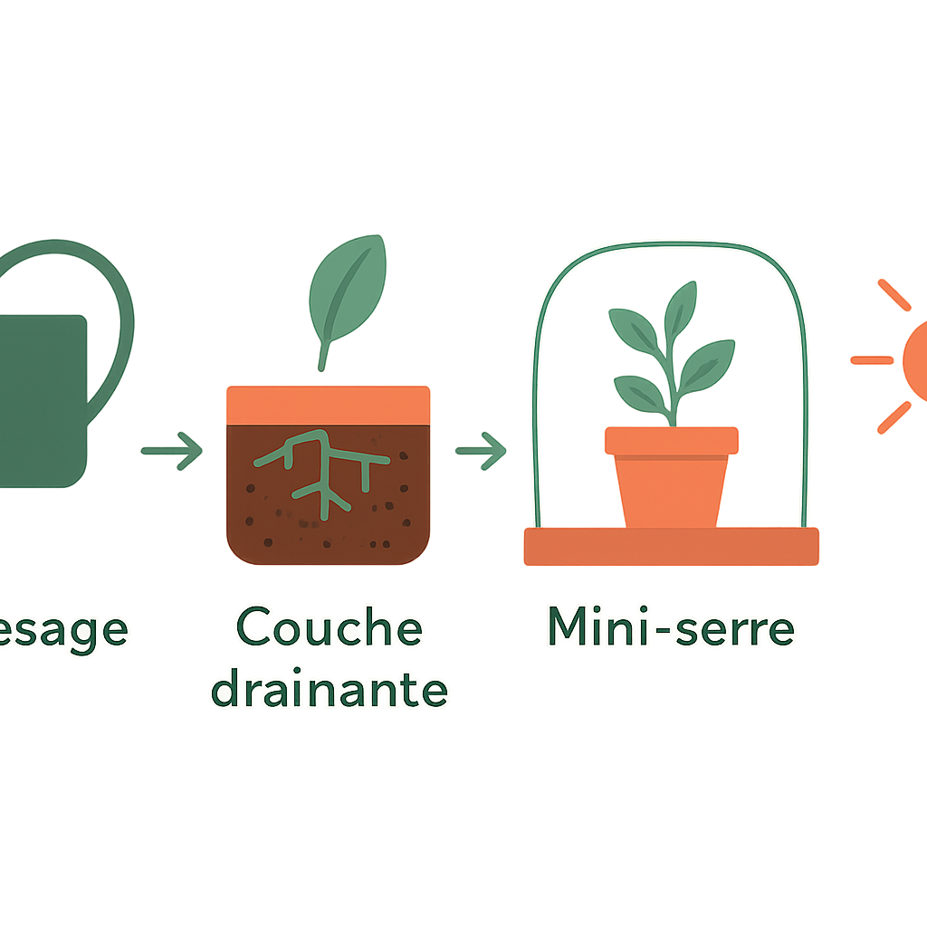 Armatures, mini-serres et autres équipements utiles