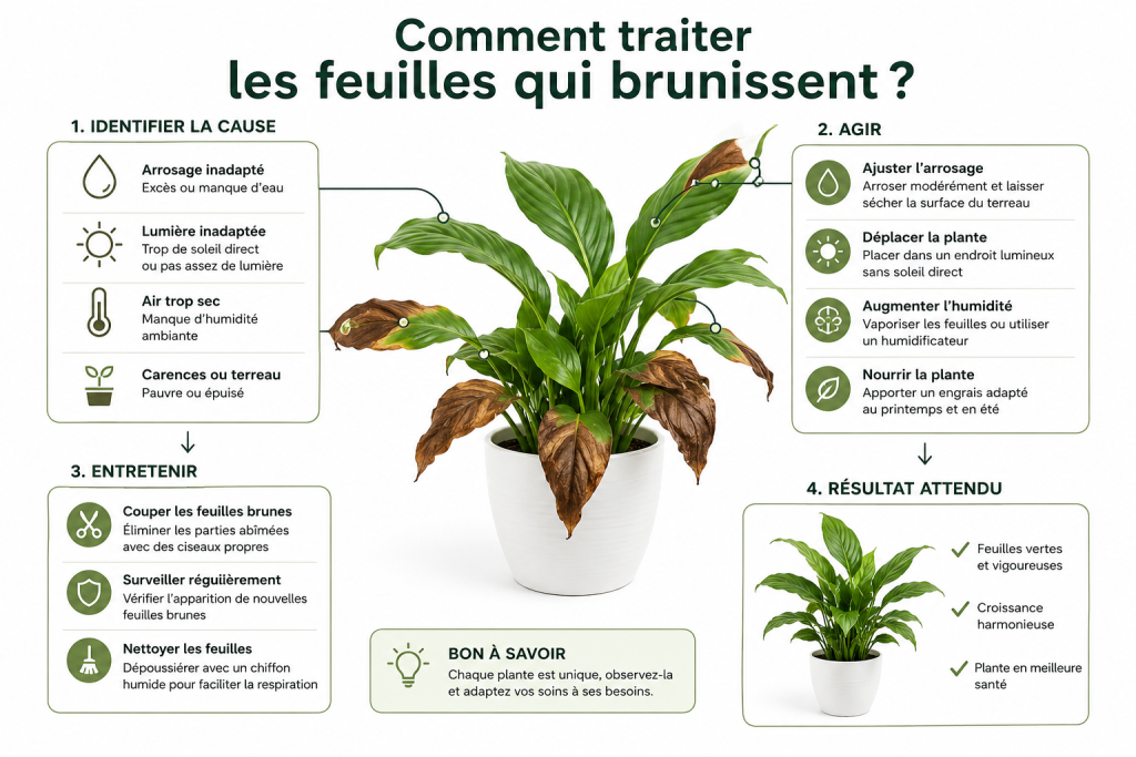 Comment traiter les feuilles brunes