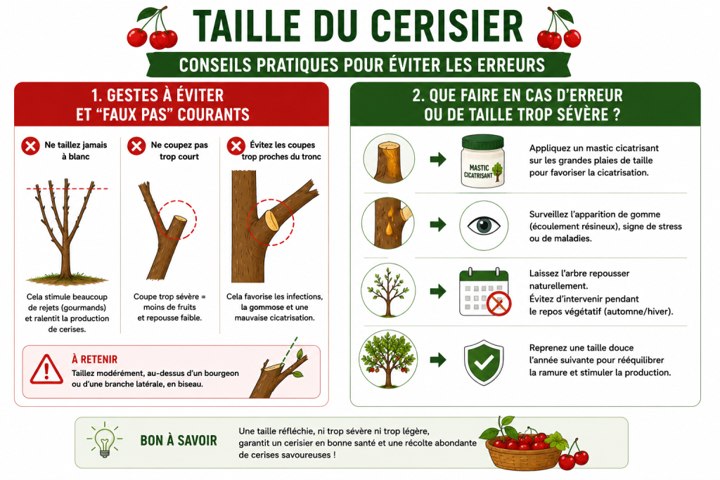 Conseils pratiques pour éviter les erreurs lors de la taille du cerisier