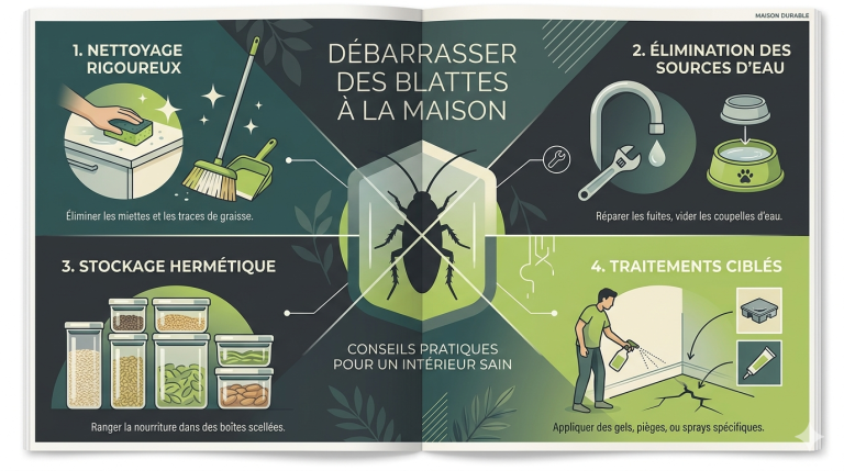 Se débarrasser des blattes à la maison : Comment agir ?