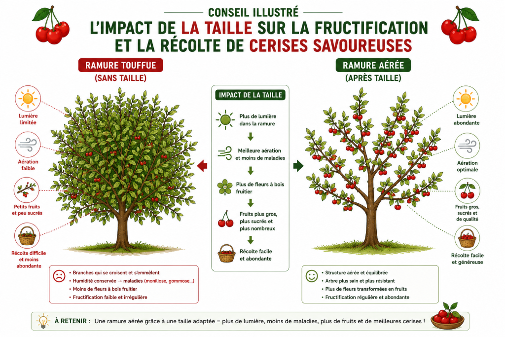 Les bienfaits de la taille des cerisiers sur la production